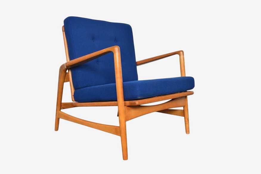 Ib kofod larsen reclining lounge chair in oak - image 0