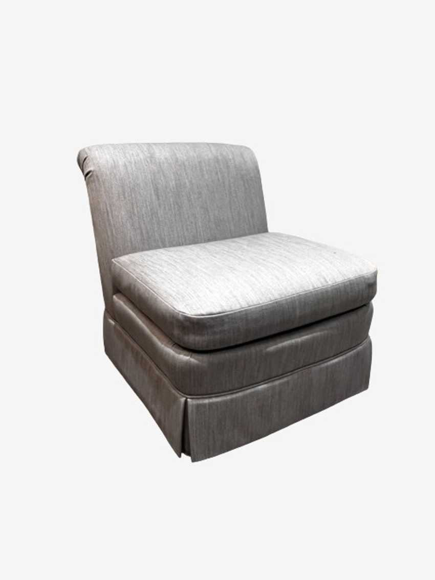 Grey Upholstered Slipper Chair JS188-4 - image 0