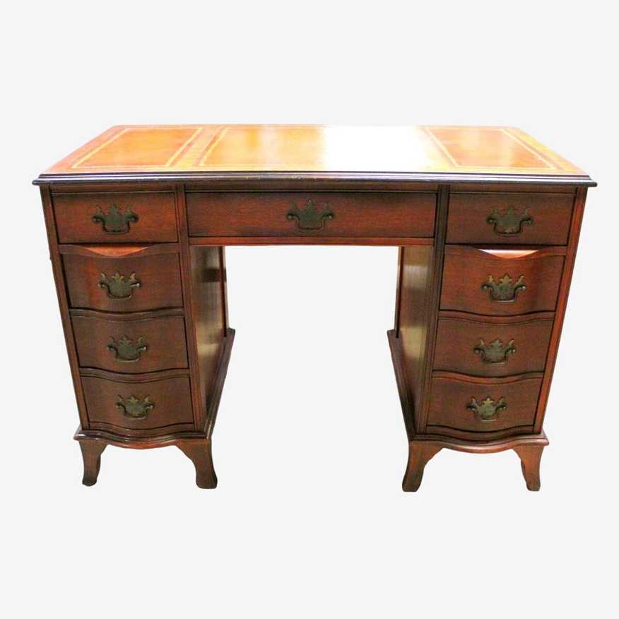Leather Top Double Pedestal Desk - image 0