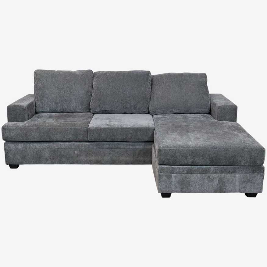 Bonaterra Charcoal Grey Sofa with Reversible Chaise From Living Spaces - image 0
