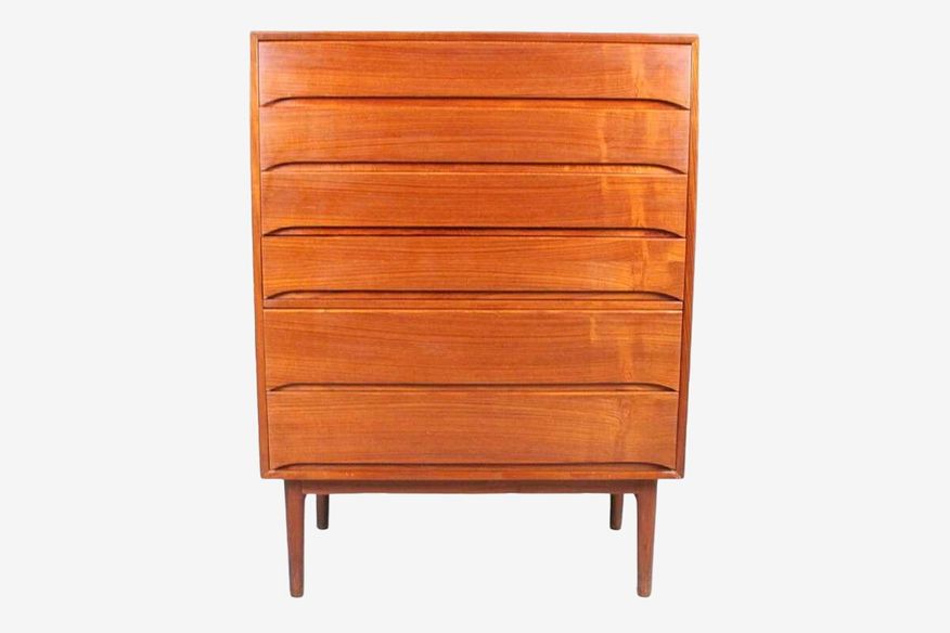 Danish Modern Six Drawer Teak Highboy Dresser - image 0