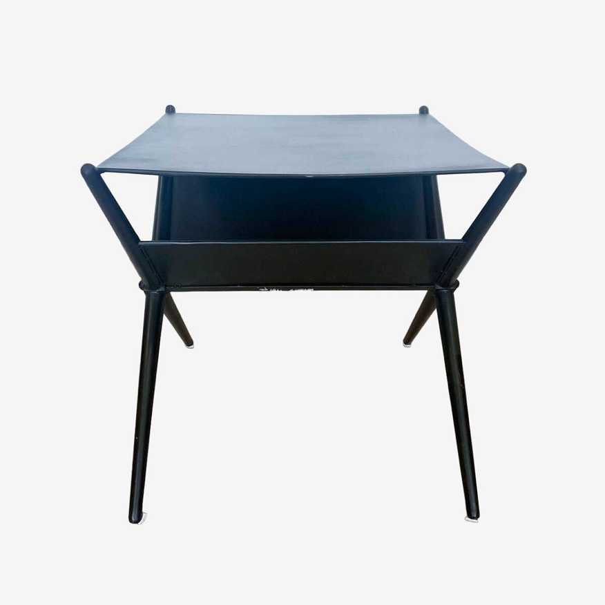 Metal End Table with Magazine Rack - image 0