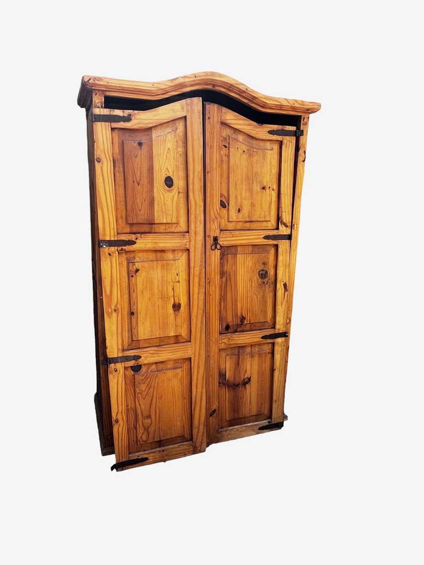 Arch Top Natural Pine Armoire/Wardrobe/Cabinet Storage MB196-2 - image 0