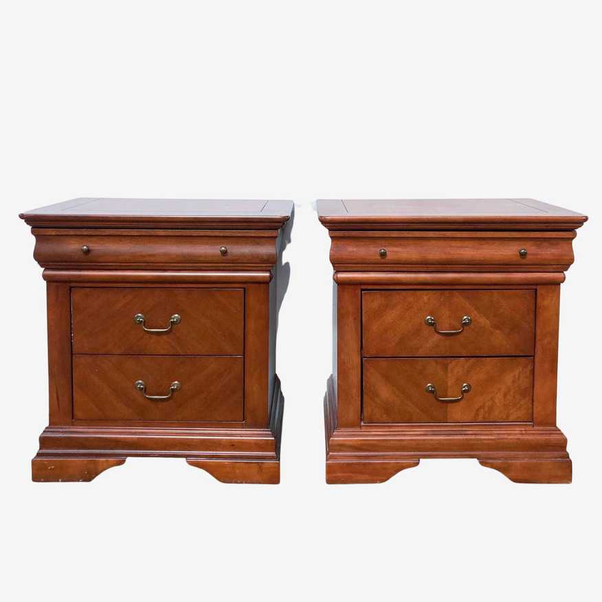 Pair of Collezione Europa Three Drawer Nightstands - image 0