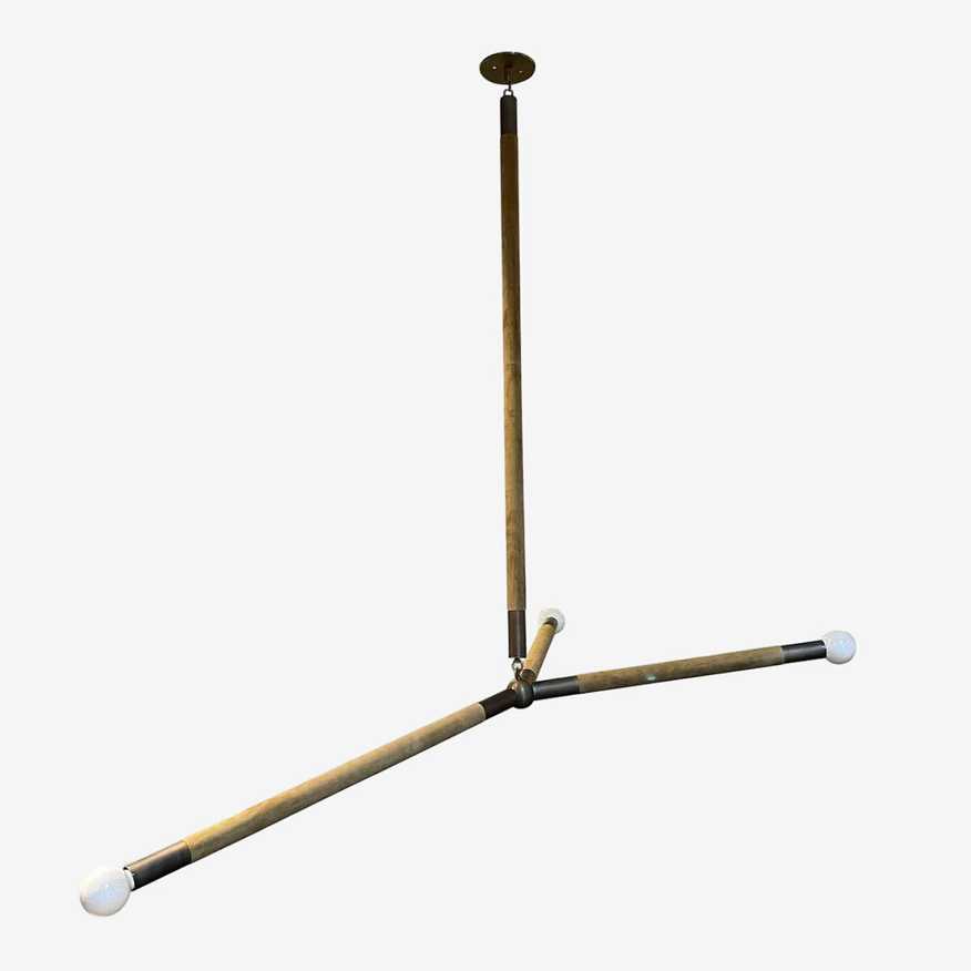 Apparatus Studio Suede Wrapped Arrow Ceiling Light, Large - image 0