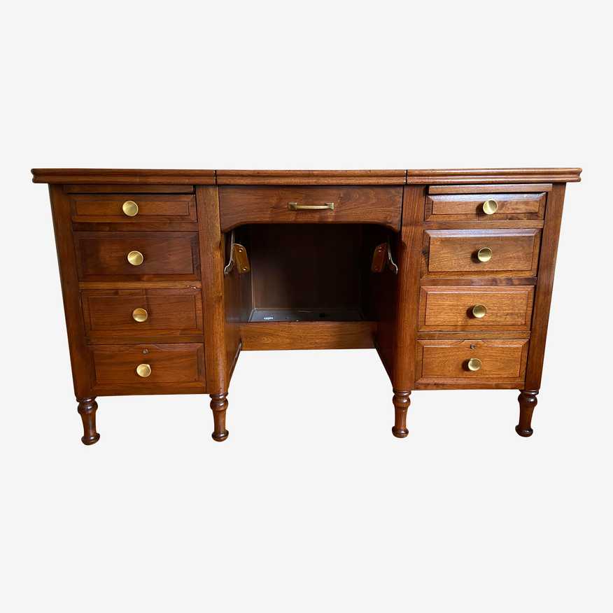 1970s Vintage Mid Century Modern Wooden Desk - image 0