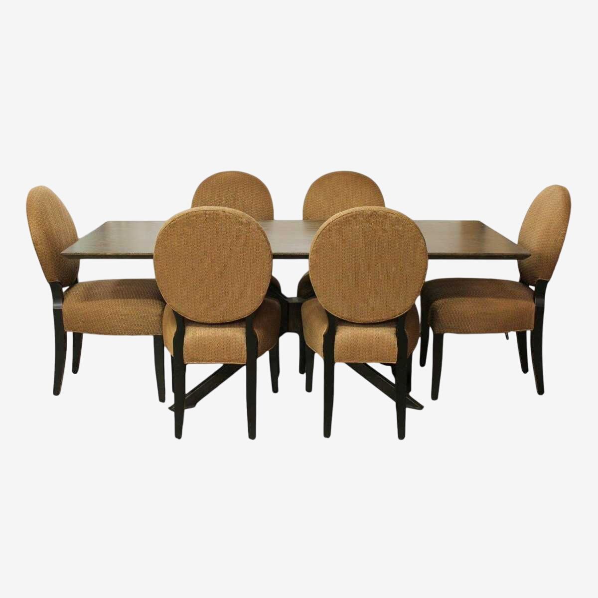 Vance Modern Dining Table w/6 Copper Chairs - $775 | Kashew | Kashew