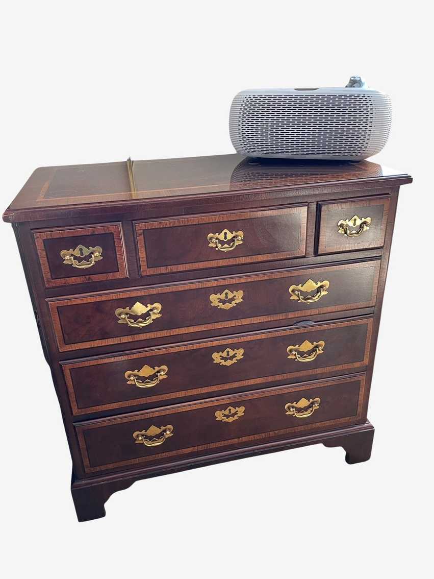 Pair Henredon Aston Court Banded Burled Bachelor Chest/Nightstands KW214-30 - image 0