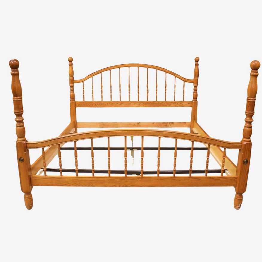 Vintage Brass Tube Queen Bed Headboard & Footboard PD138-22