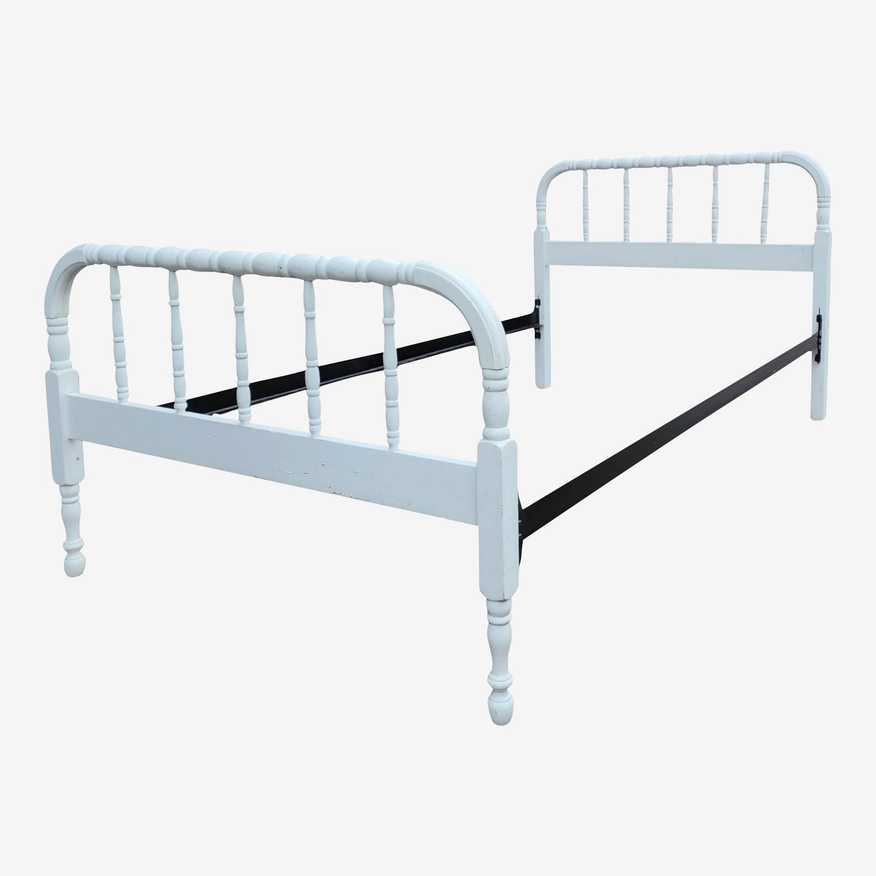 Vintage White Jenny Lind Twin Bed - image 0
