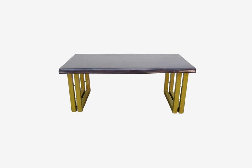 Live Edge & Gold Coffee Table - image 0