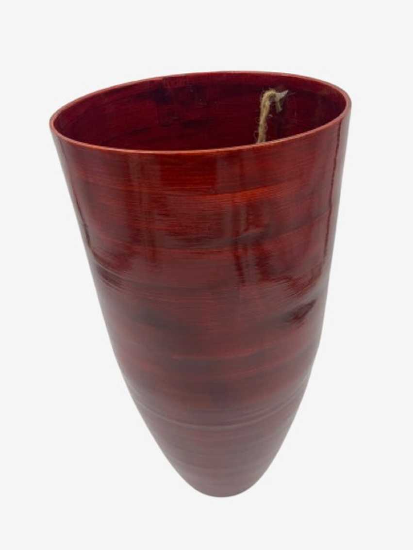Red Spun Bamboo Vase - image 0