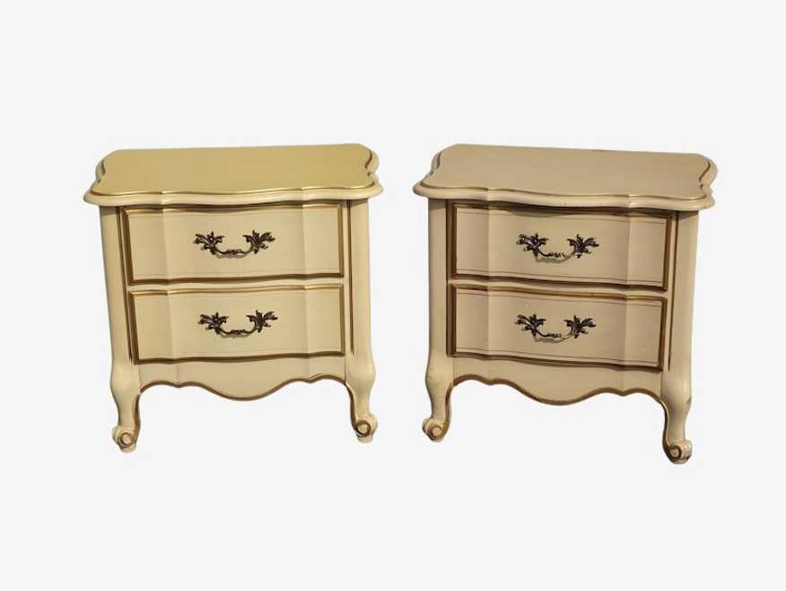 Pair of Vintage Kent Coffey French Country Nightstands ~ Mid Century Modern - image 0