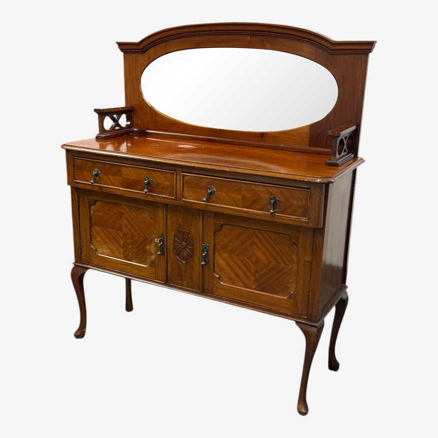 Antique Victorian Sideboard + Mirror - image 0