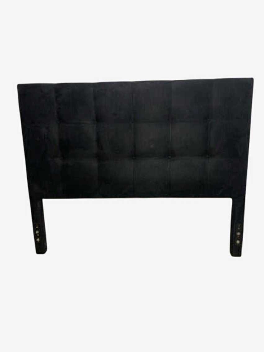 Queen Black Tufted Microfiber Headboard - image 0