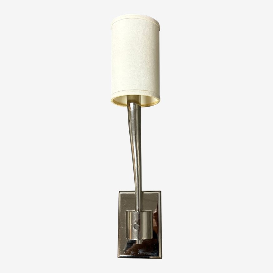 Louis Baldinger Nickel Plated Single Arm Wall Sconce - image 0