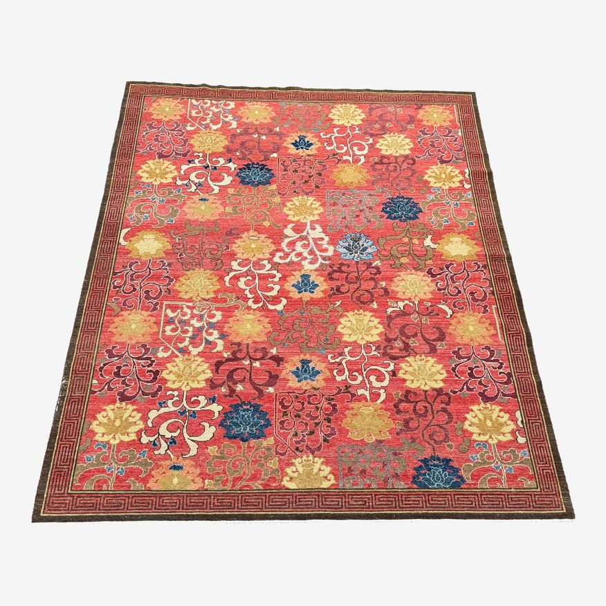 1990s Michaelian & Kohlberg Vintage Floral Area Rug - image 0