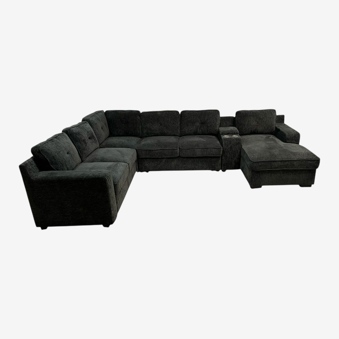 Latitude Run U-Shaped Sectional Sofa Bed Pull Out Sleeper Couch With ...
