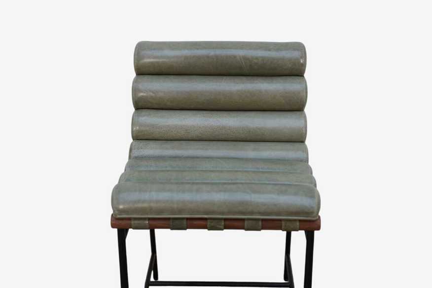 Denver Modern Vail Counter Stools in Evergreen Leather - image 0