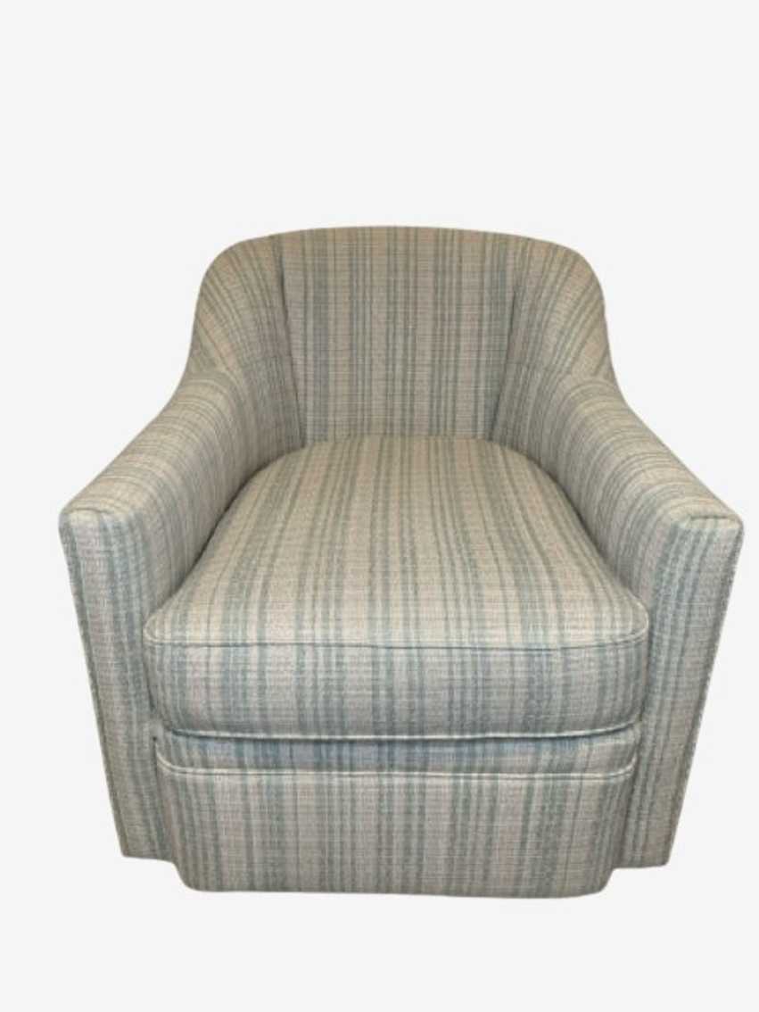Striped Swivel Living Room Chair - image 0