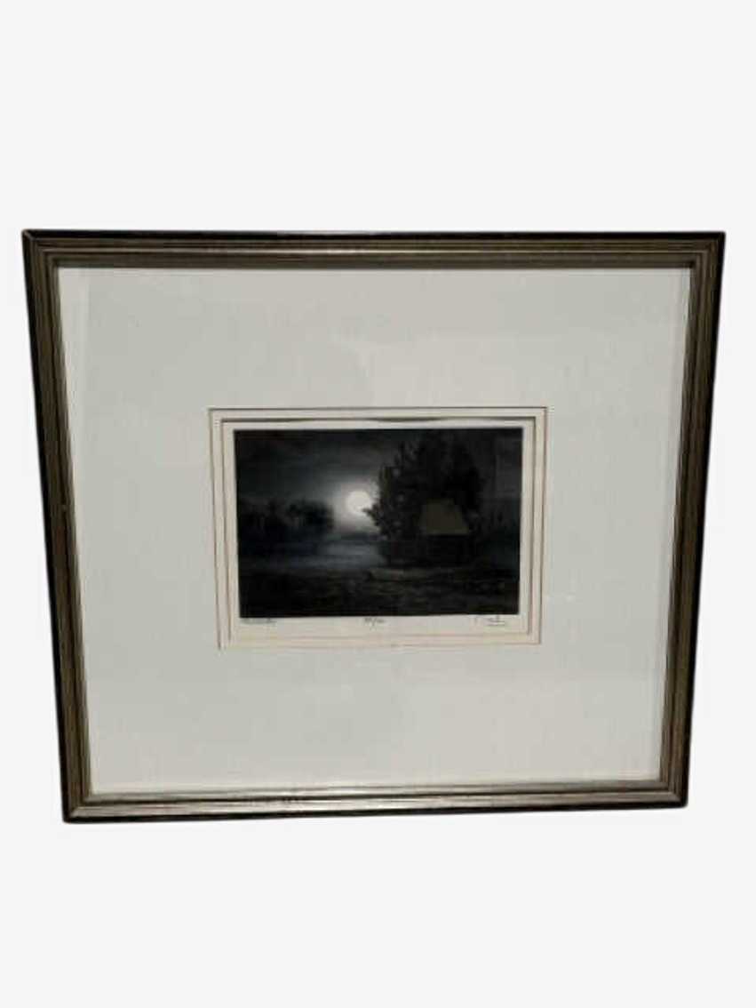 "Moondreamin" Numbered Silver Framed Artwork By Milchester - image 0