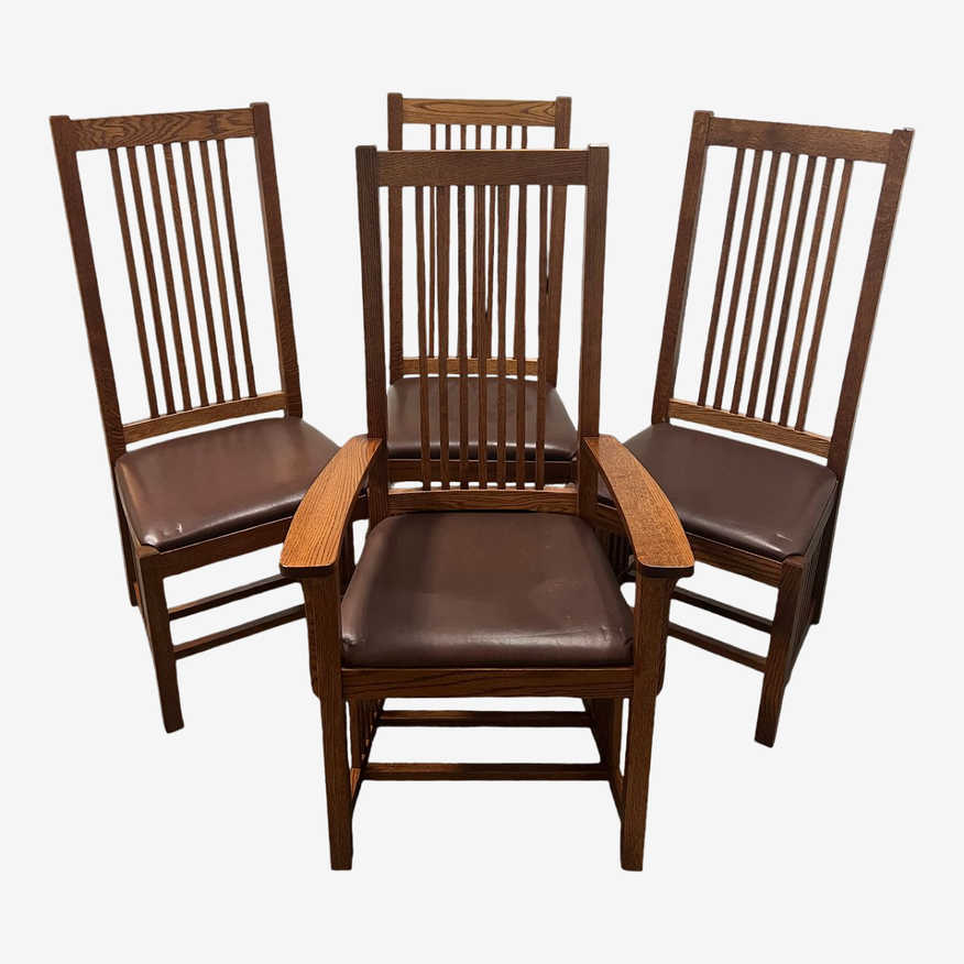 Restoration Hardware by Michaels Furniture Arts & Crafts Mission Style Chairs, Set of Four - image 0