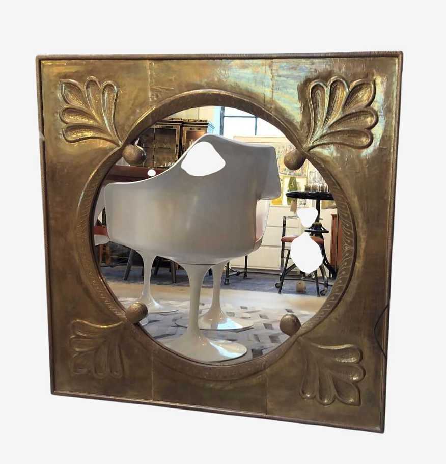Arhaus Arhaus Brass Fleur Mirror - image 0