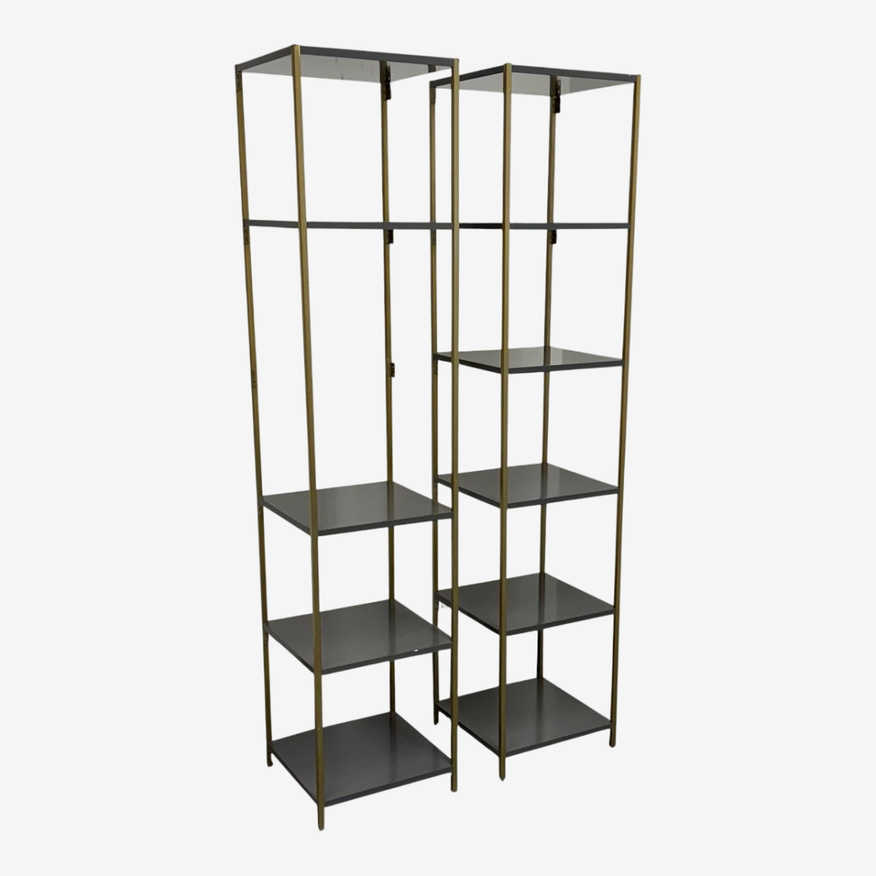 West Elm Zane Tall Bookshelves, a Pair - image 0