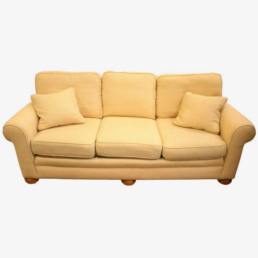 Sherrill Yellow Sofa - image 0