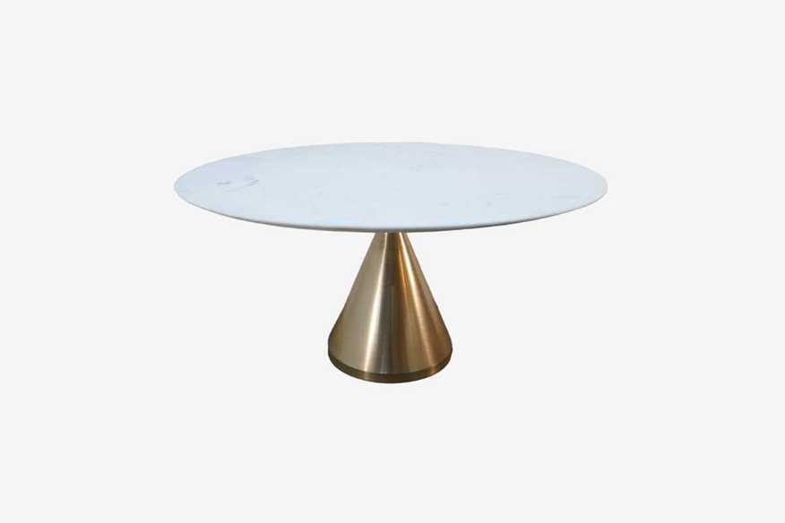 West Elm Silhouette Pedestal Marble Dining Table - image 0
