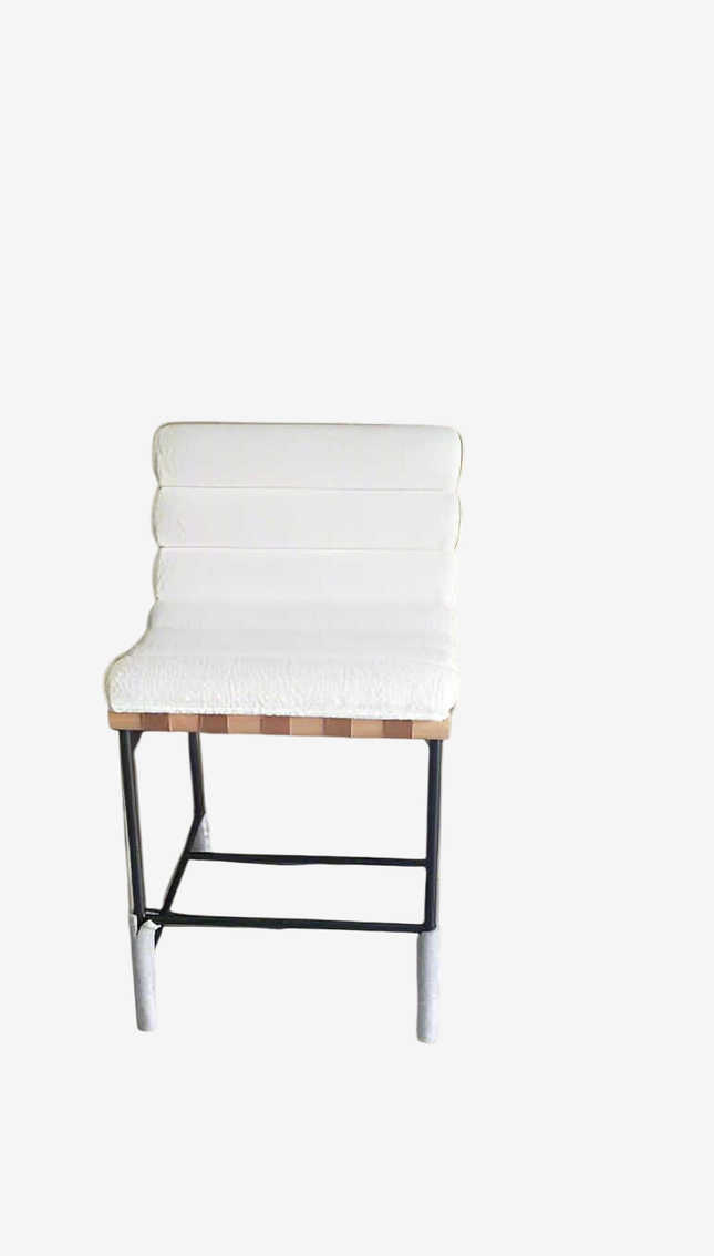 Denver Modern Vail Counter Stool White Oak /White Boucle (4 Avail) FFE258-189 - image 0