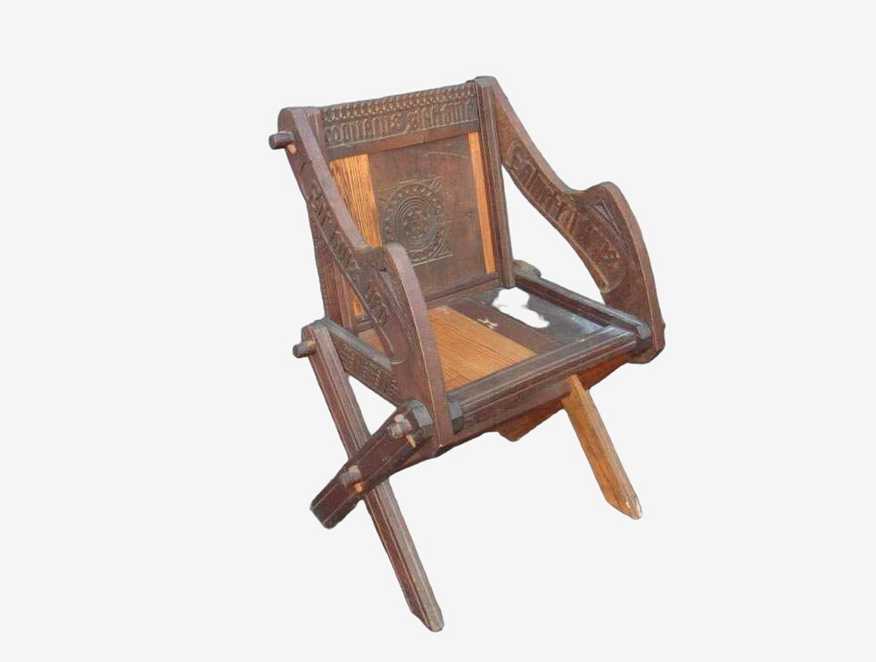 Rare Vintage Antique Glastonbury Carved Wood Chair - image 0