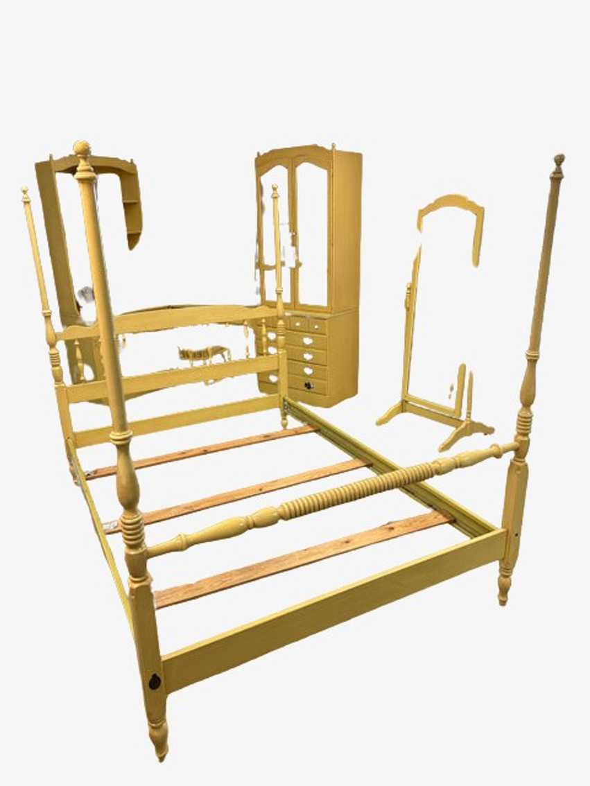 Ethan Allen Full  Bed in Daffodil with Optional Canopy - image 0