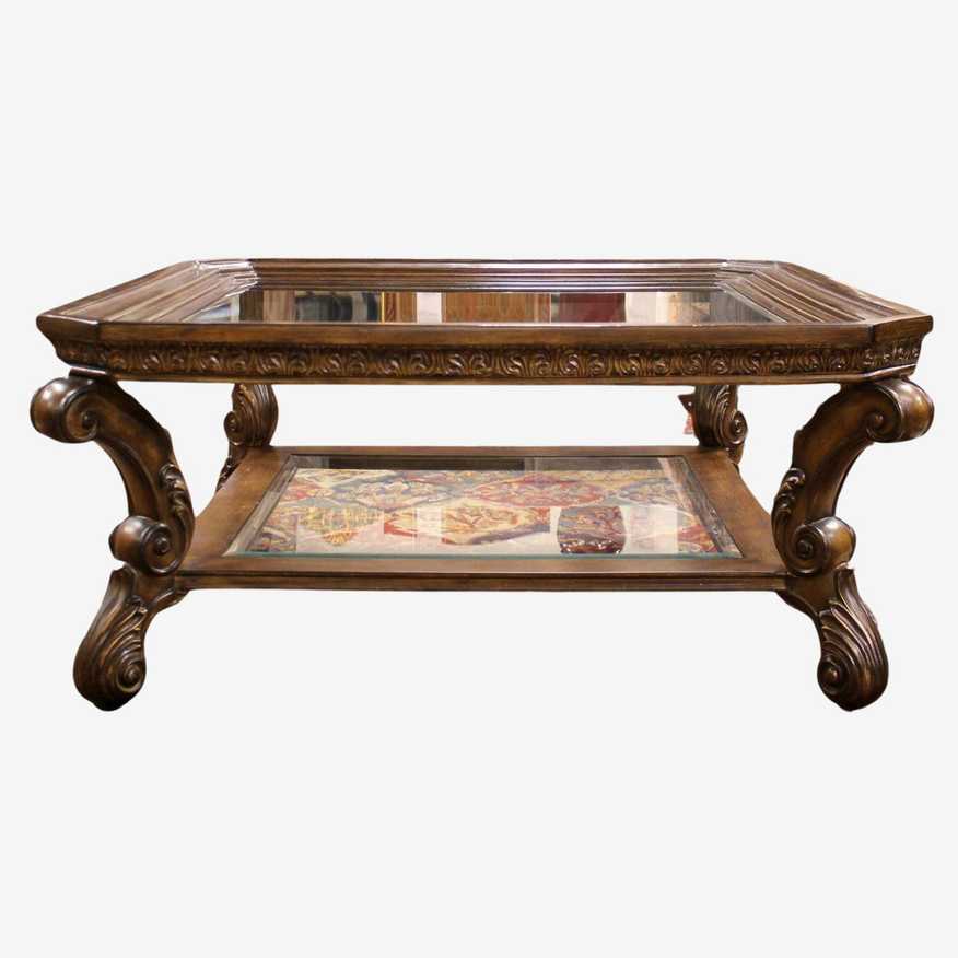 Glass Insert Coffee Table - image 0