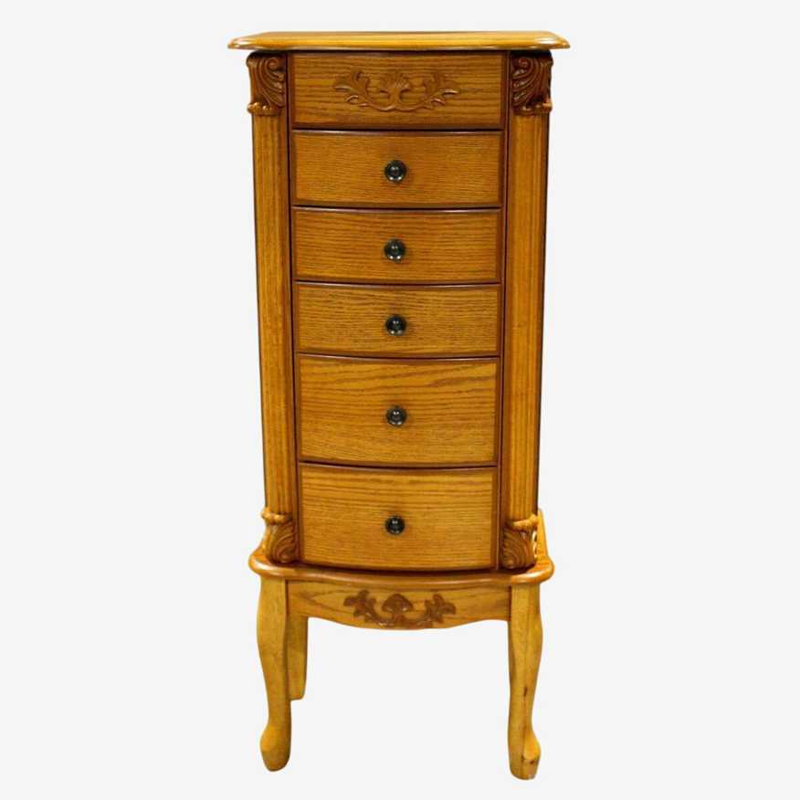 Golden Oak Jewelry Armoire - image 0