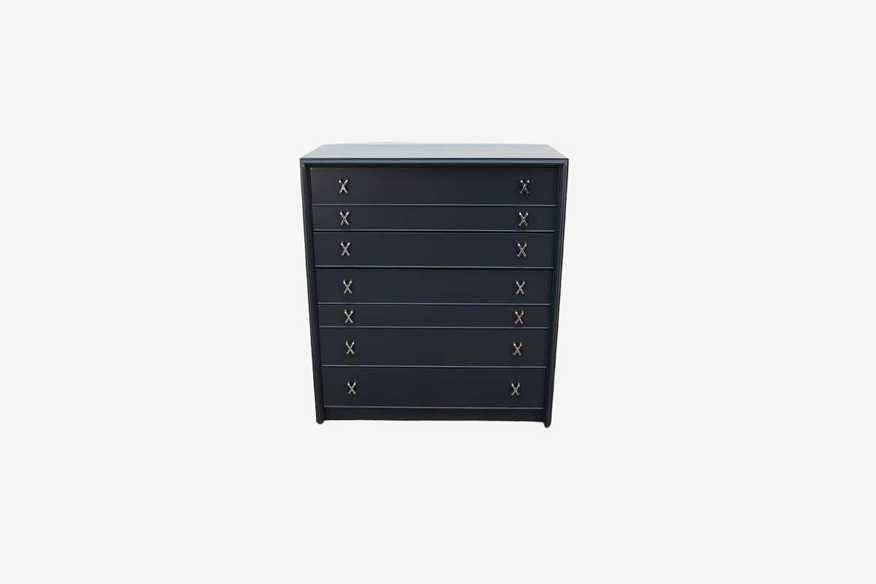Paul Frankl Style Grey 7-Drawer Chest of Drawers - image 0
