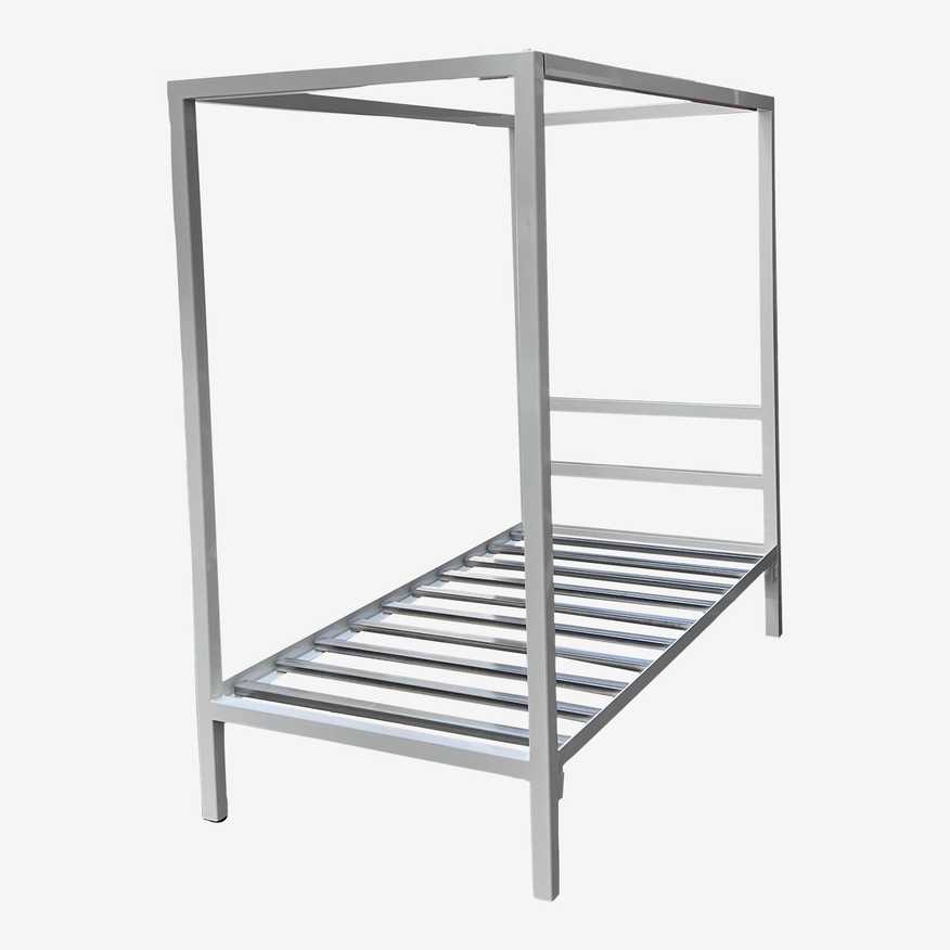 Twin Size Room & Board Architecture White Canopy Bed Frame - image 0