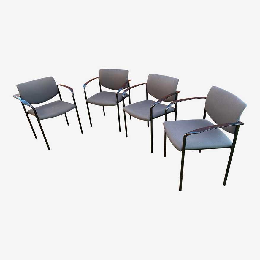 1990s Player Steelcase Stacking Office Chairs - Set of 4 - image 0