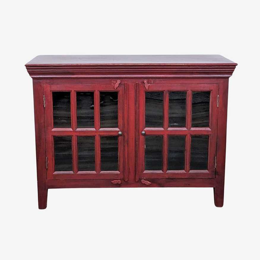 Crate & Barrel Rojo Red Media Cabinet - image 0