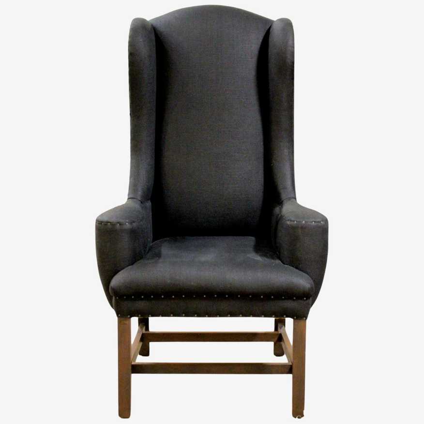 Restoration Hardware Black Wingback Chair - image 0