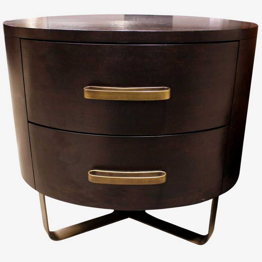 Crate & Barrel Contemporary Oval Nightstand - image 0