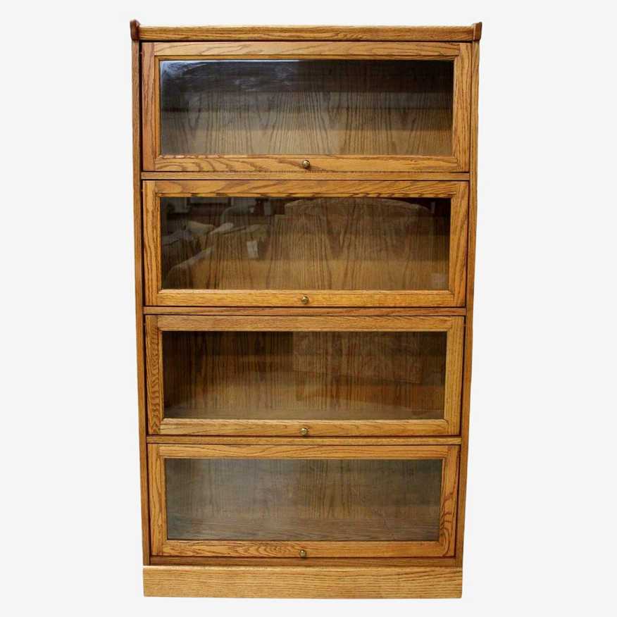 4 Tier Oak Barrister Bookcase - image 0