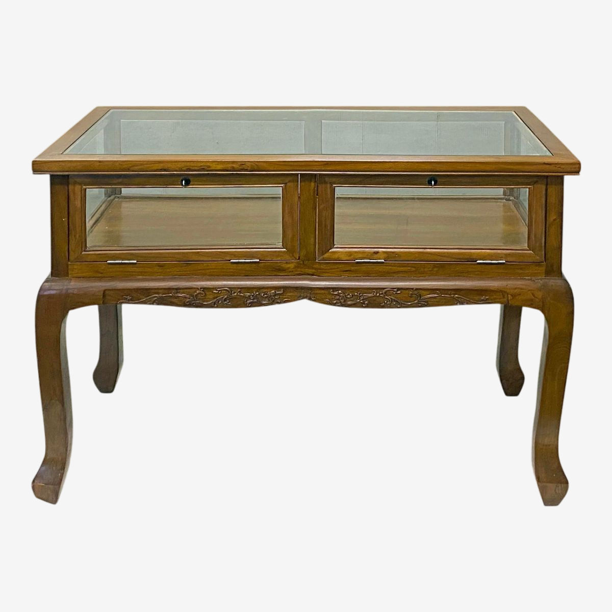 Oriental Craw Legs Rectangular Glass Top Console Display Table Counter ...