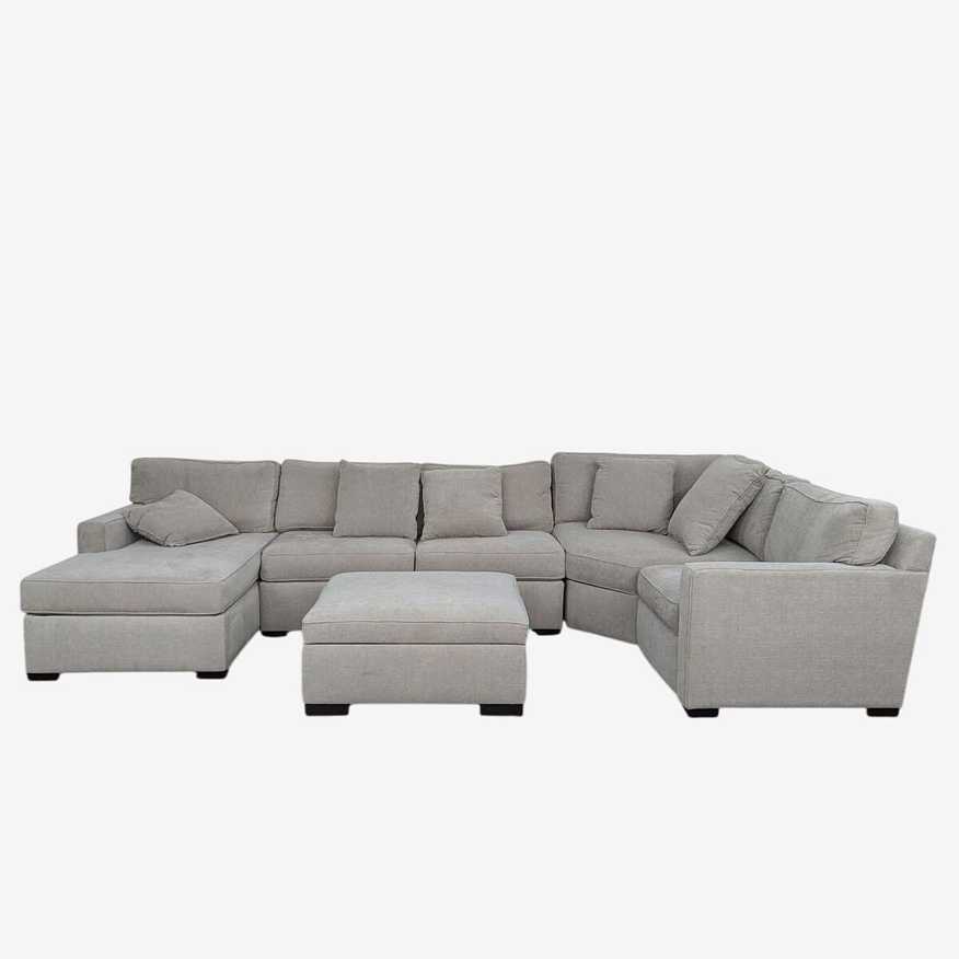 Macy’s Radley Sectional Sofa with Chaise and Storage Ottoman - image 0