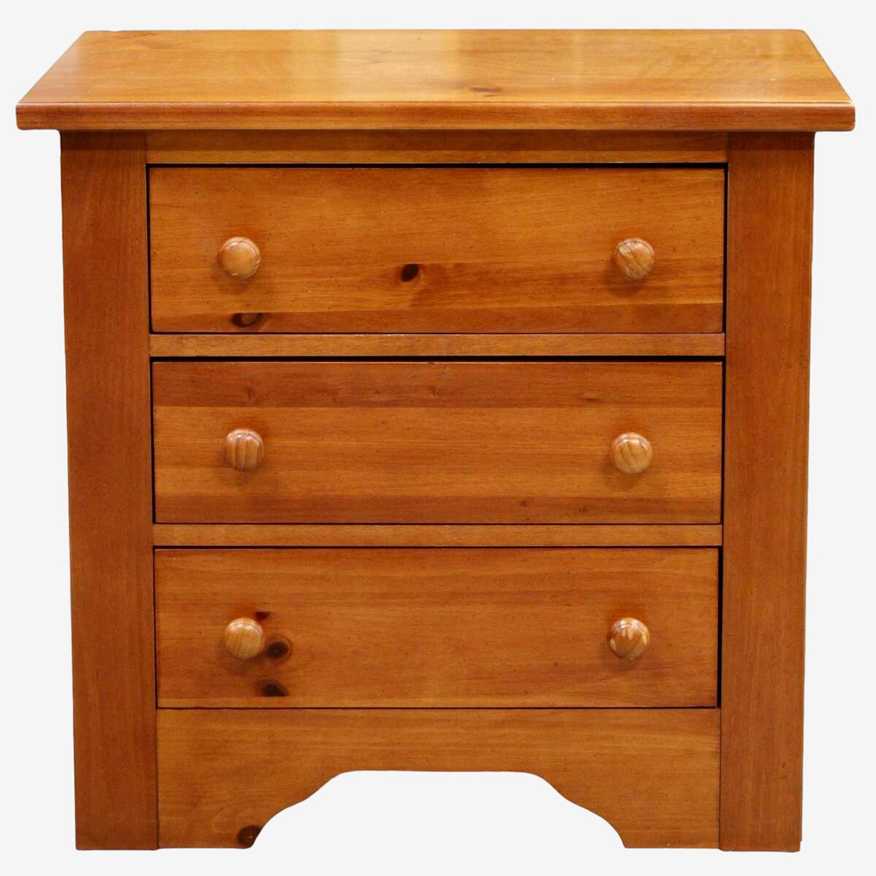 Broyhill Pine 3 Drawer Nightstand - image 0