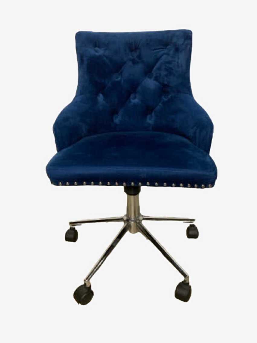 Blue Velvet Desk Chair - image 0
