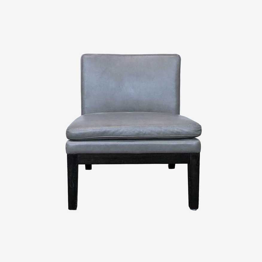 West Elm Leather Slipper Chair - image 0