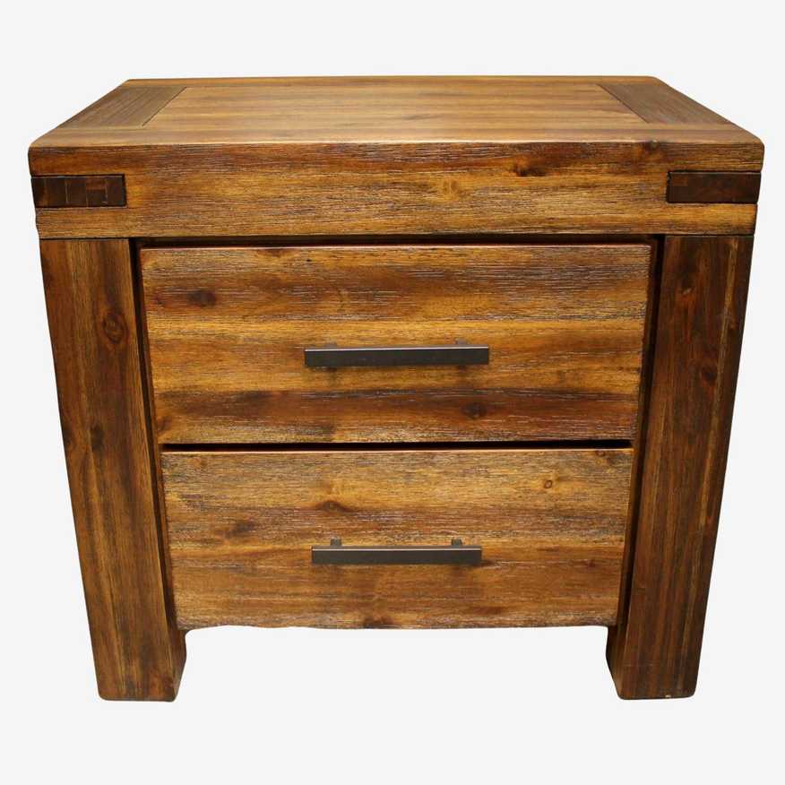 Acacia Wood Nightstand - image 0