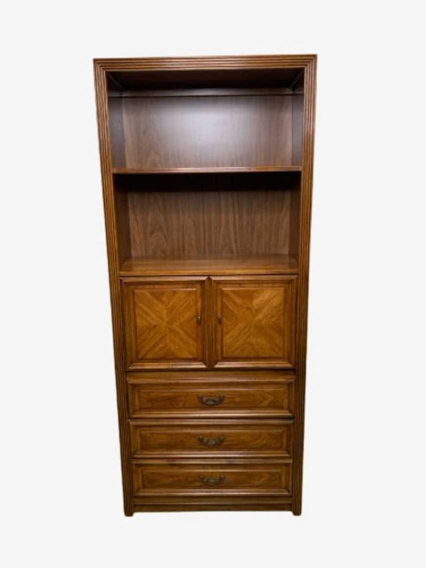 Thomasville Lighted Drop Down Desk Bookcase with 3 Drawers - image 0