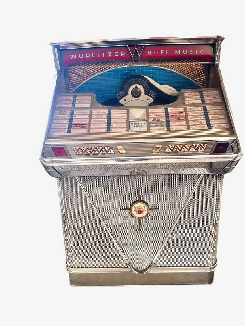 Vintage Wurlitzer Hi-Fi Juke Box 2400 Series w extra 45's NJ220-39 - image 0